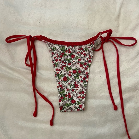 New! Frankies Bikinis divine String Bikini Bottom Berry In Love 3767 - Picture 6 of 10